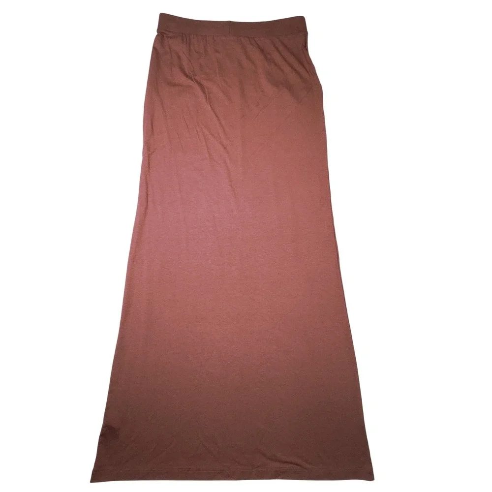 NWT ASOS Women Rust‎ Brown Jersey Maxi Skirt with Pockets Size US 8